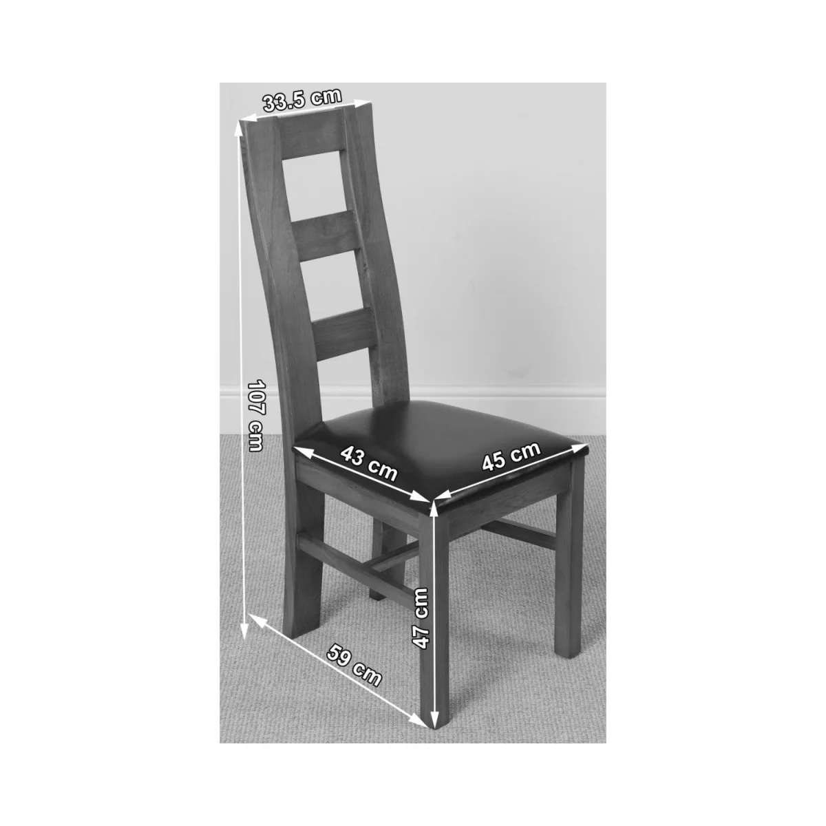 Richmond 90-150cm Square Oak Extending Dining Table and 4 Yale Chairs - Brown – image 11