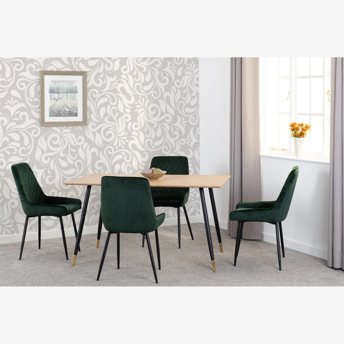 Hamilton and Avery Medium Dining Set - Emerald Green – image 1