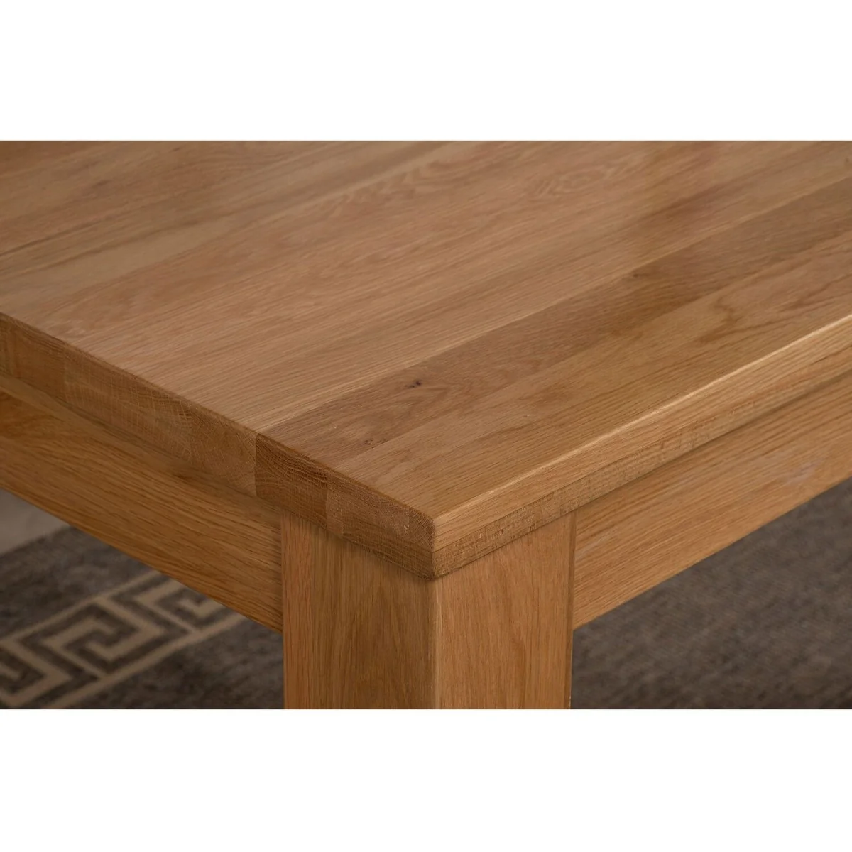 Dakot 127 x 82cm Oak Small Dining Table and 6 Washington Leather Chairs - Brown – image 8