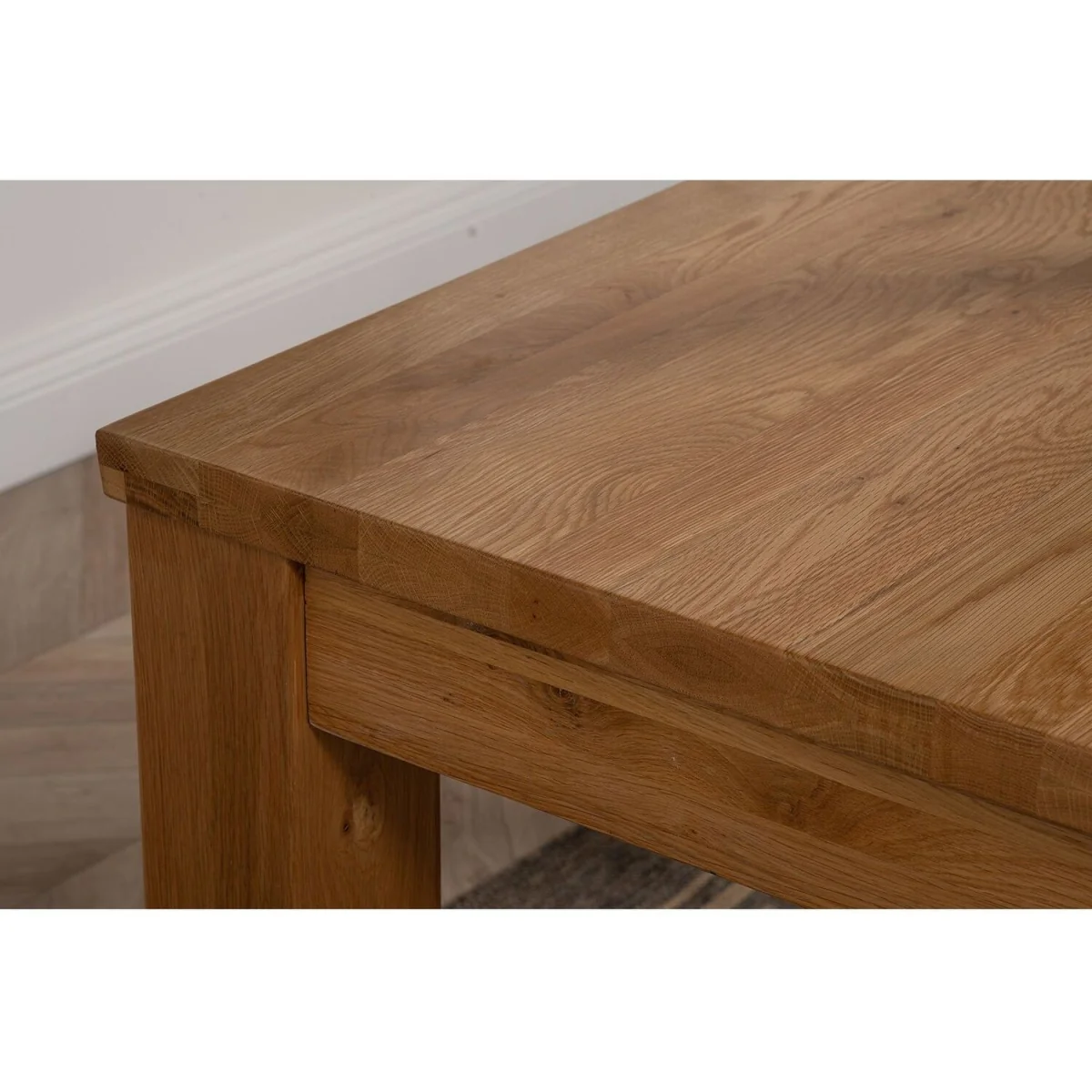 Dakot 127 x 82cm Oak Small Dining Table and 6 Washington Leather Chairs - Brown – image 9