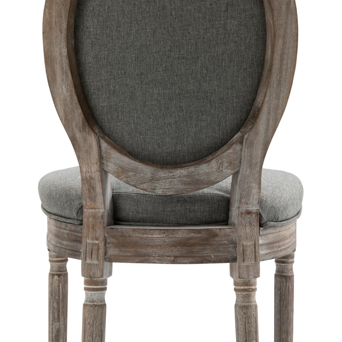 Set of 2 Elegant French Style Dining Chairs with Wooden Frame - Grey – image 18