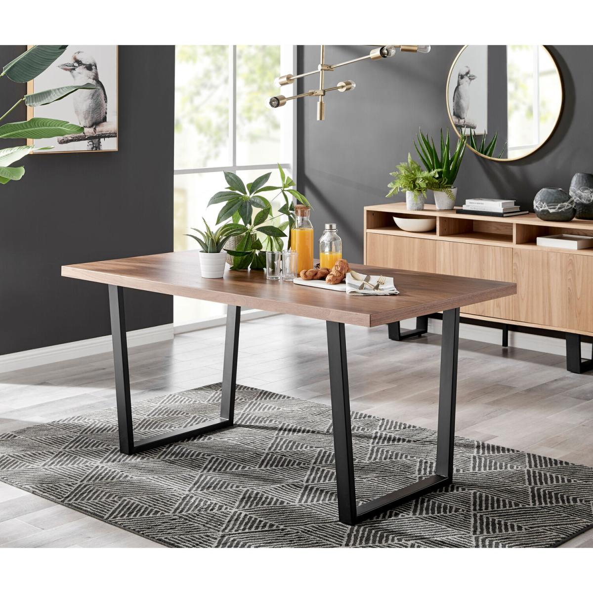 Kylo Brown Wood Effect Dining Table  6 Isco Chairs - Cappuccino – image 2