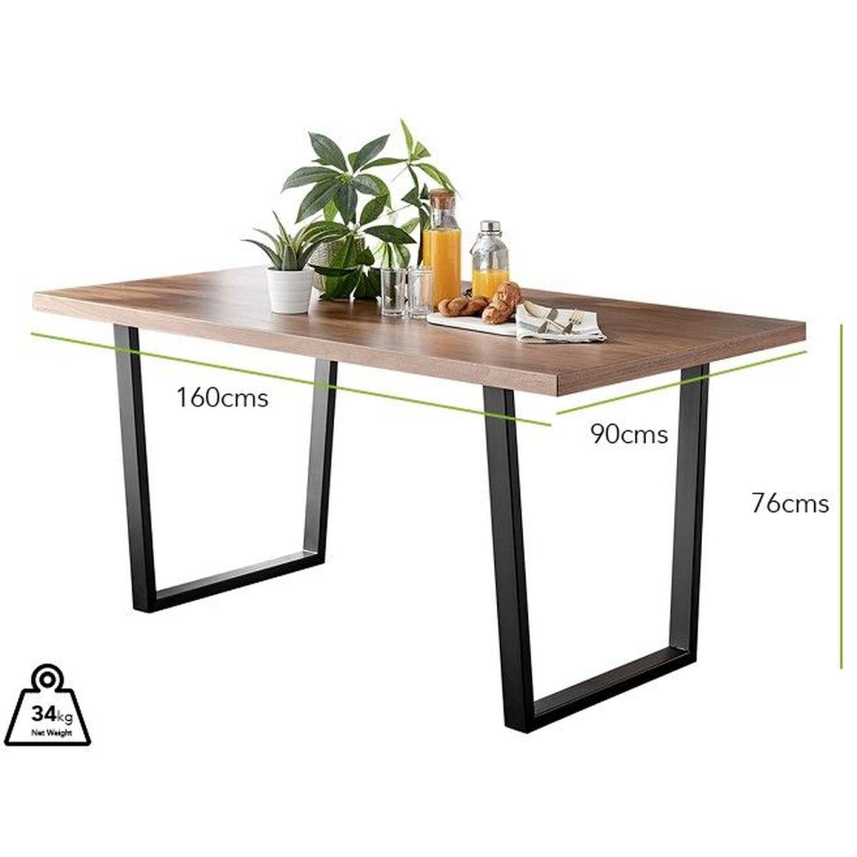 Kylo Brown Wood Effect Dining Table  6 Isco Chairs - Cappuccino – image 8