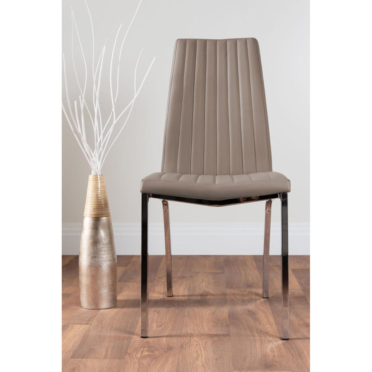 Kylo Brown Wood Effect Dining Table  6 Isco Chairs - Cappuccino – image 9