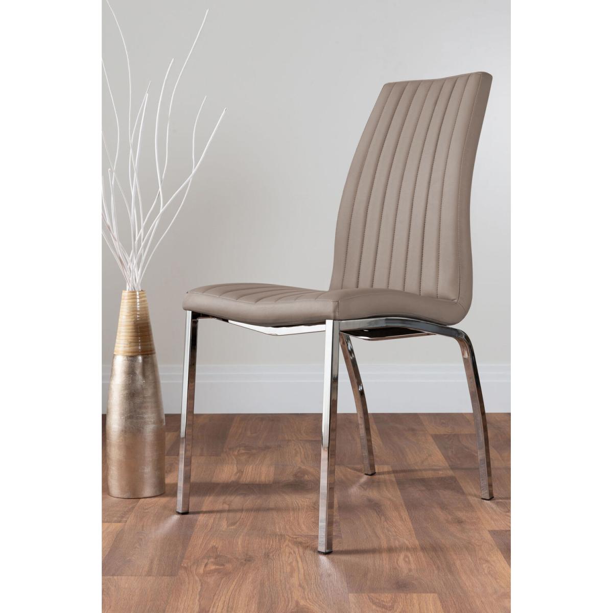 Kylo Brown Wood Effect Dining Table  6 Isco Chairs - Cappuccino – image 10