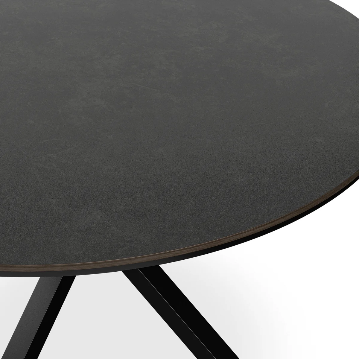 Calne Concrete Table W Blk Leg+ Raye Velvet Dining Chair Set Of 6 - Grey – image 4