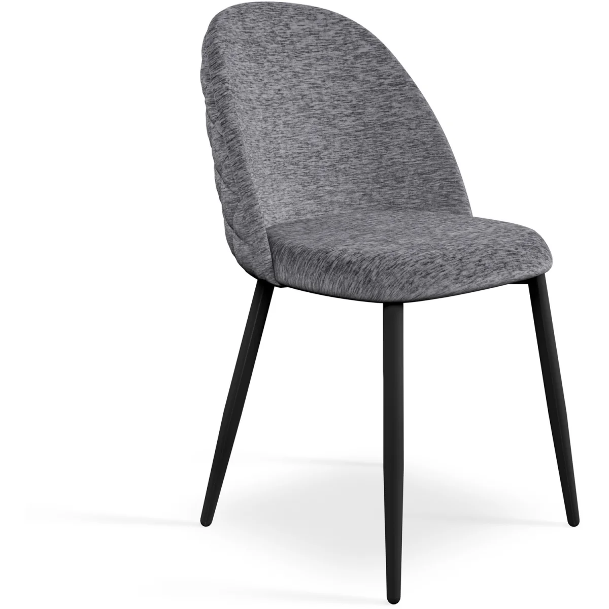 Calne Concrete Table W Blk Leg+ Raye Velvet Dining Chair Set Of 6 - Grey – image 7