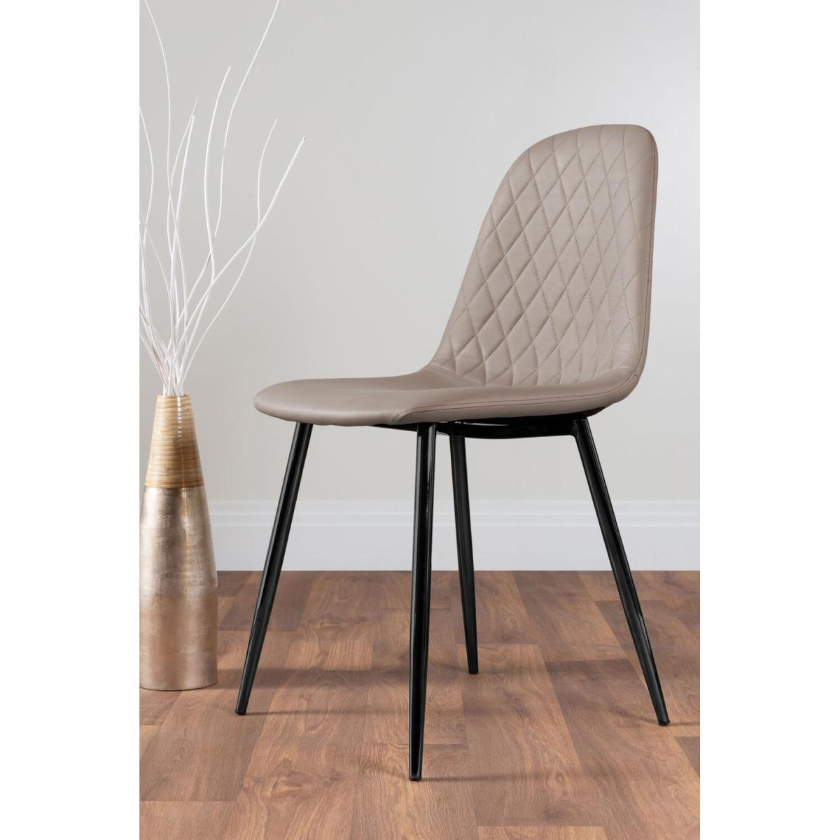 Malmo Glass and Wooden Leg Dining Table and 4 Corona Black Leg Chairs - Cappuccino – image 2