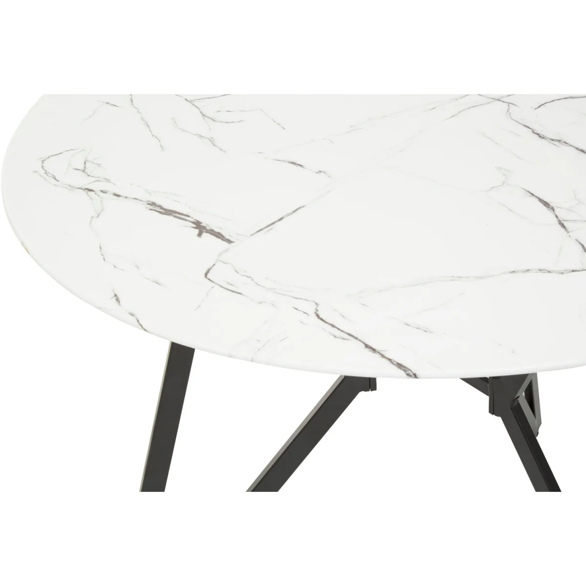 Weston 7 Piece Round Marble Effect Dining Table with 6 Chairs Set – image 4