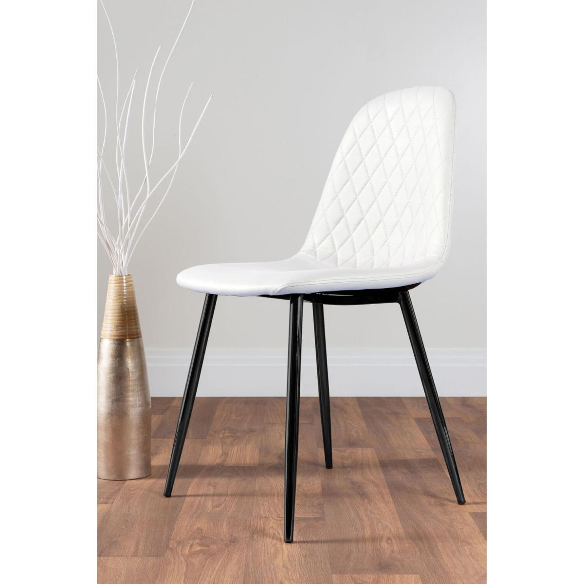 Otto Dark Walnut Solid Wood Dining Table and 4 Corona Black Leg Chairs - White – image 27