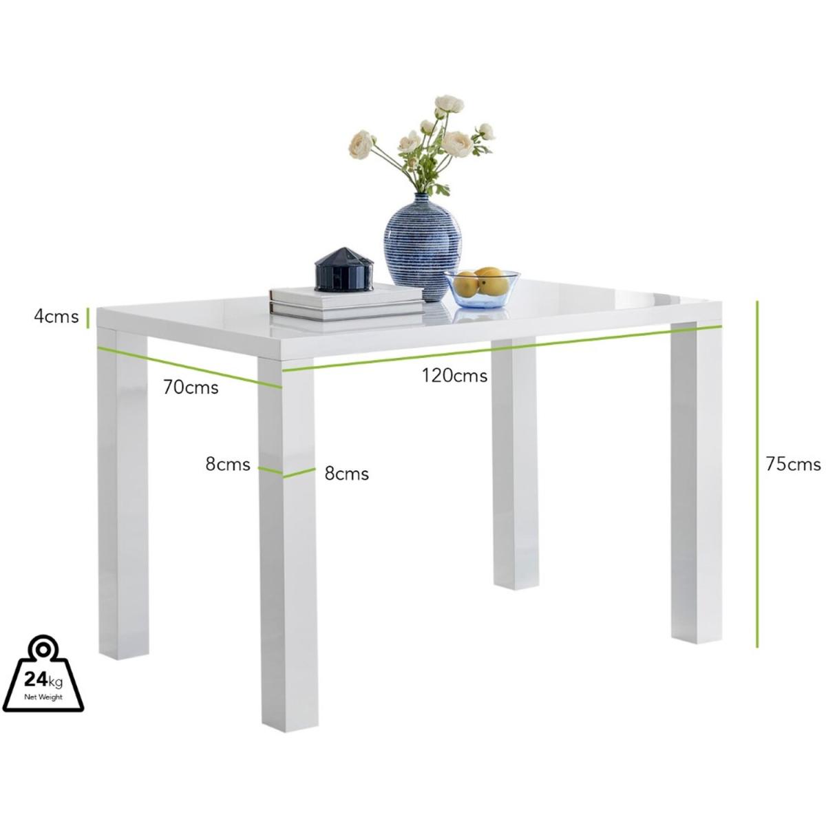 Pivero 4 White Dining Table and 4 Gold Leg Milan Chairs - Yellow – image 16