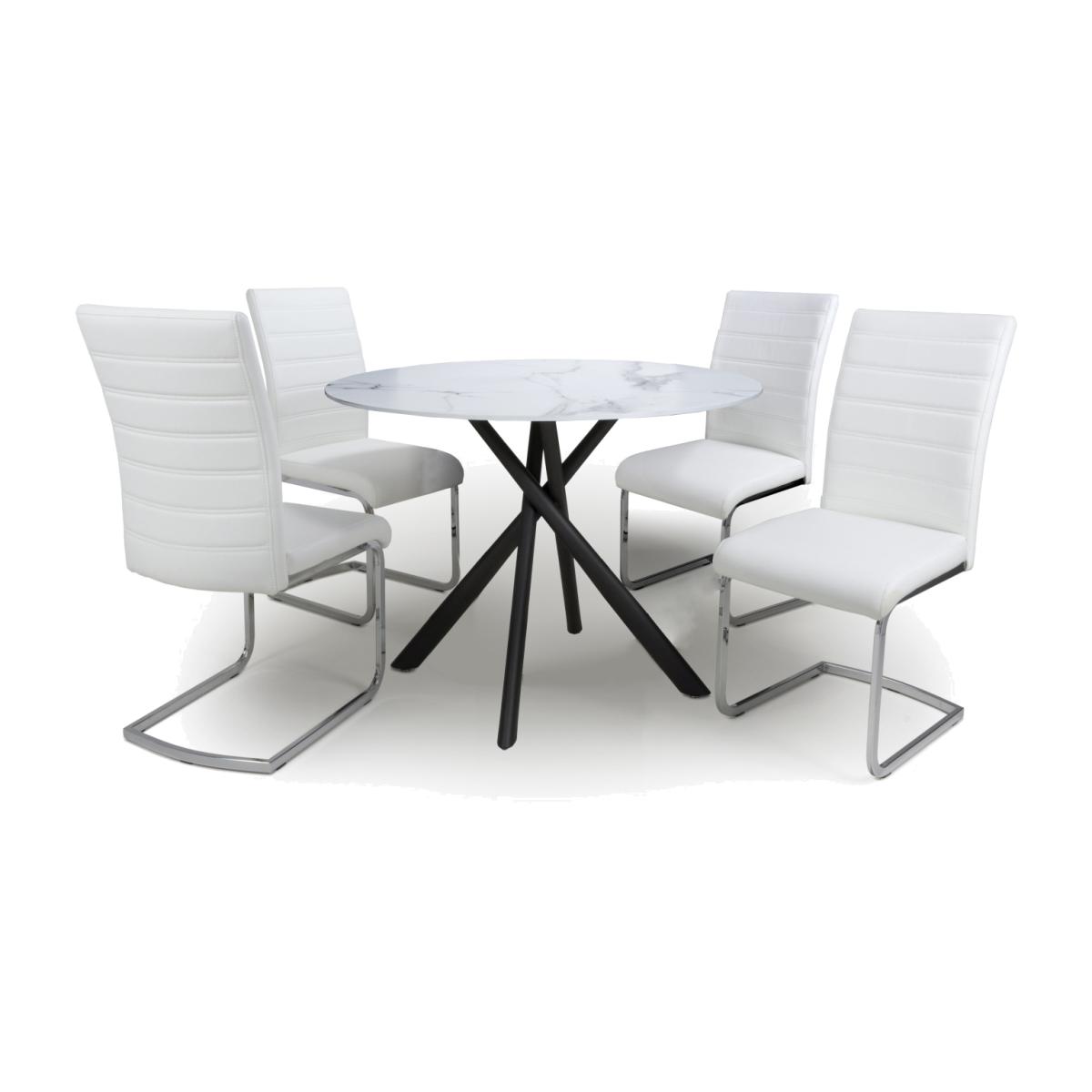 Avesta White and Callisto Dining Set - White – image 1