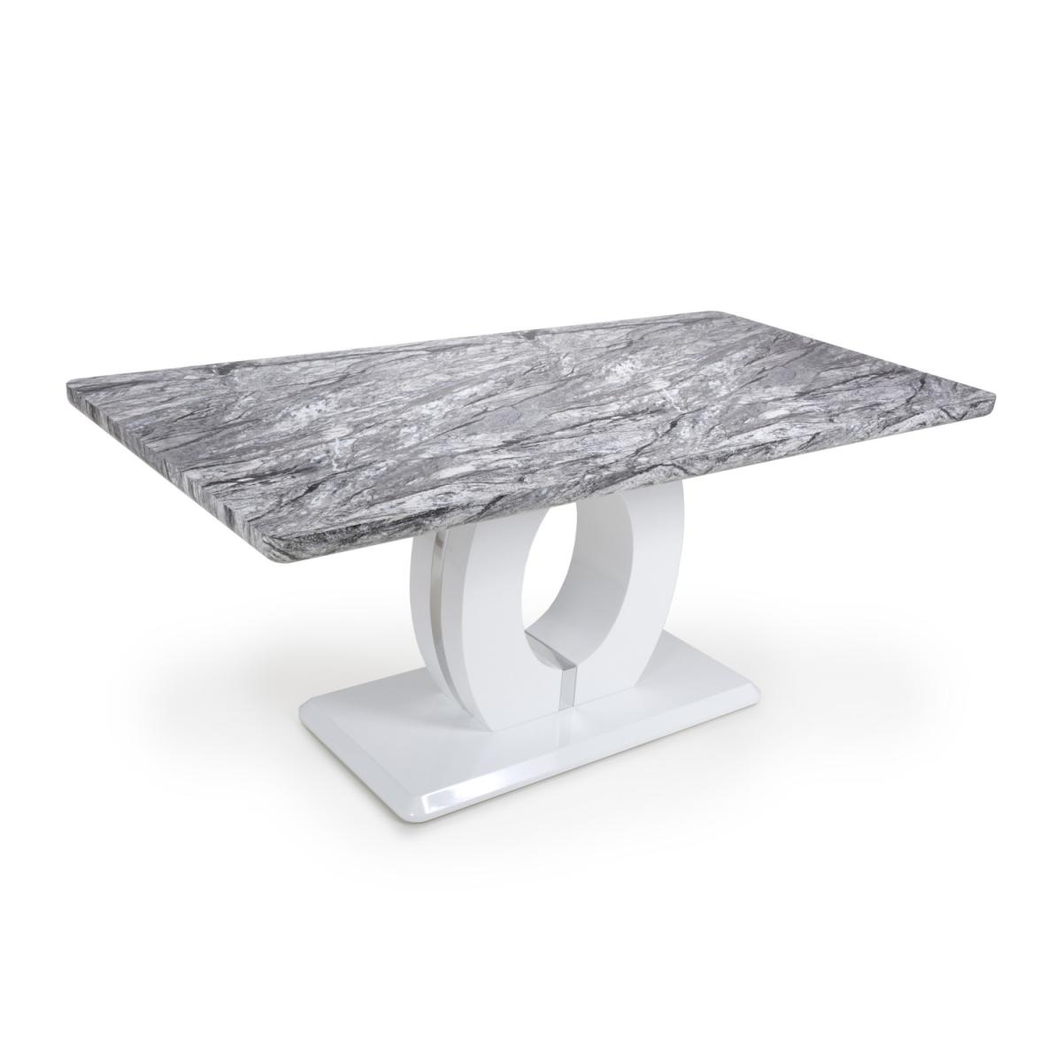 Neptune Large Table and 6 Callisto Dining Chairset - Grey – image 2