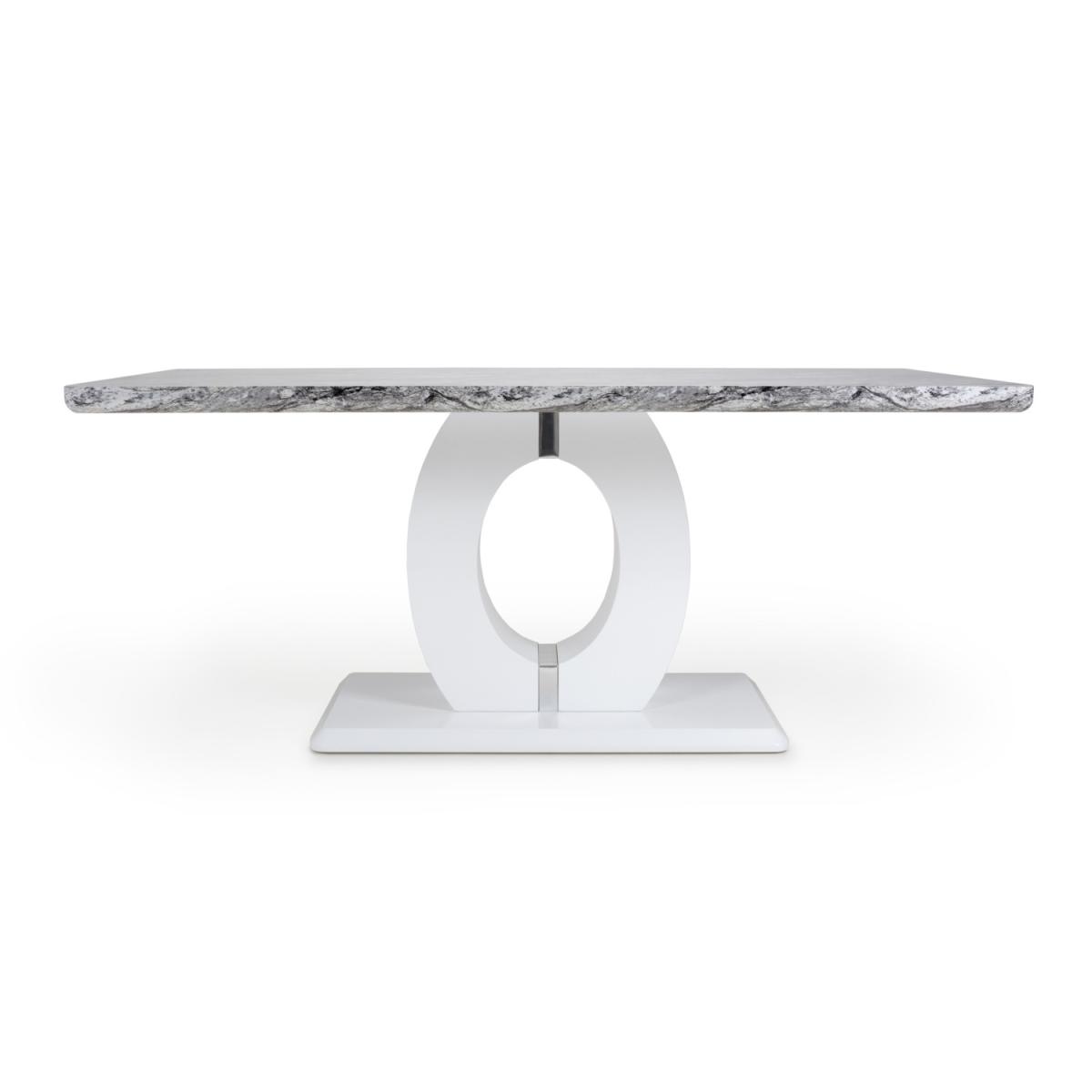 Neptune Large Table and 6 Callisto Dining Chairset - Grey – image 4