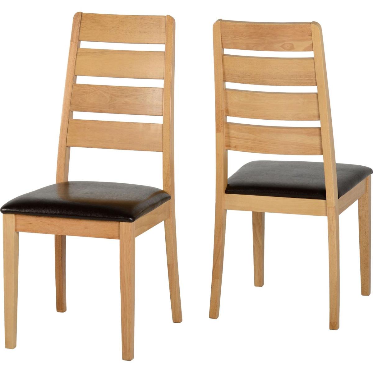 Logan Large Dining Set table and 6 chairs - oak varnish – image 2