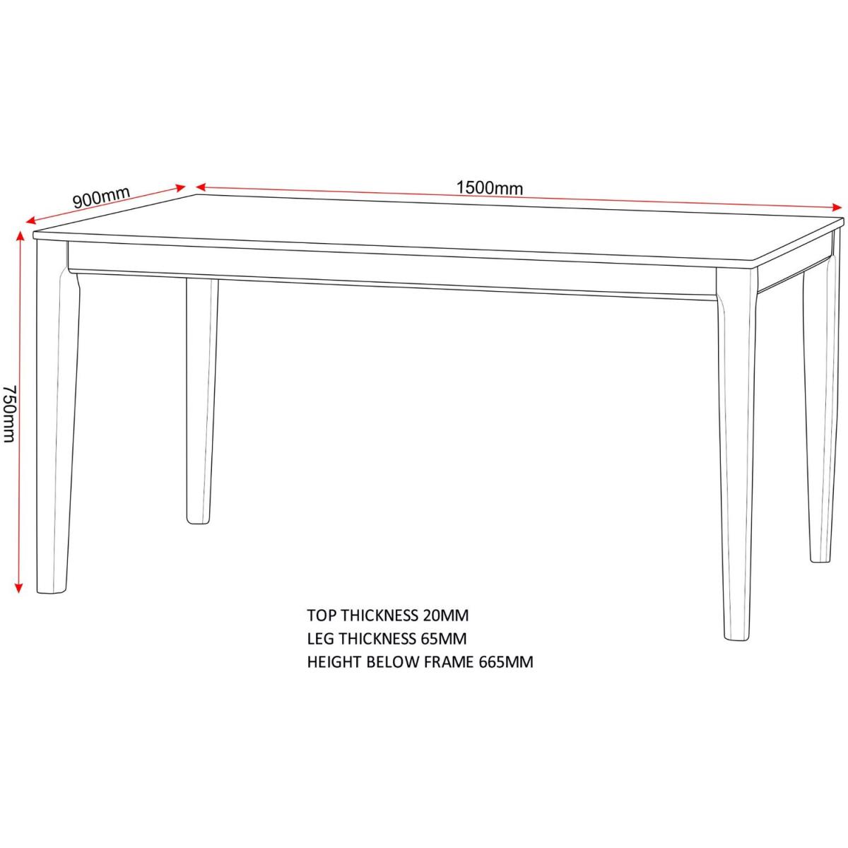 Logan Large Dining Set table and 6 chairs - oak varnish – image 4