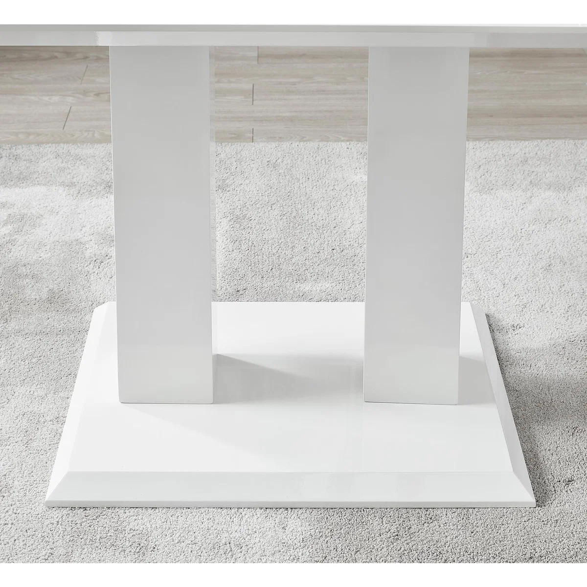Imperia 4 Modern White High Gloss Dining Table and 4 Lorenzo Chrome Chairs Set - Black – image 6