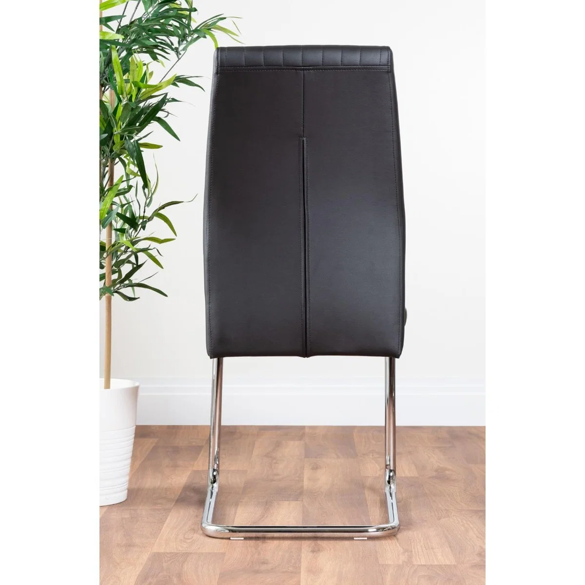 Imperia 4 Modern White High Gloss Dining Table and 4 Lorenzo Chrome Chairs Set - Black – image 10