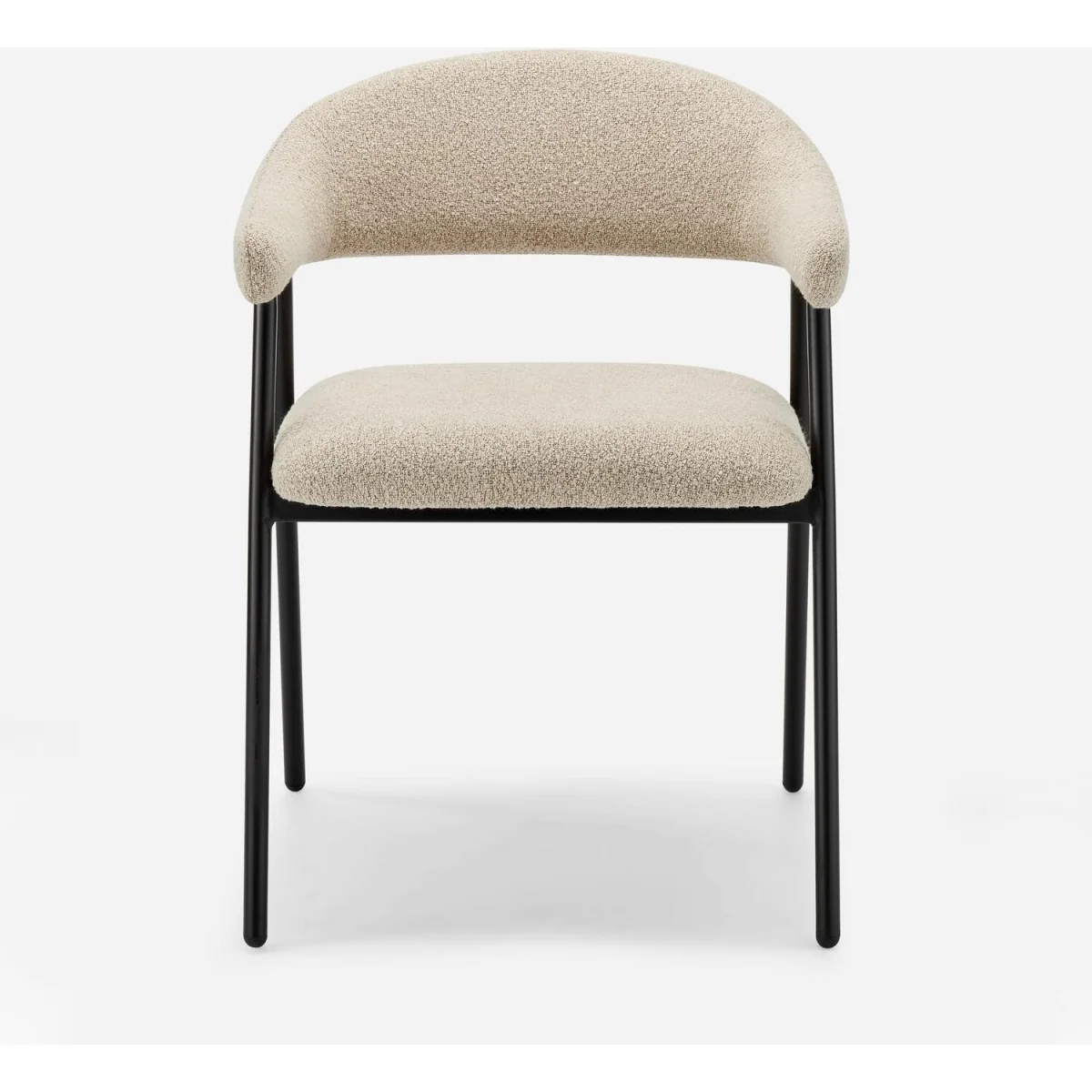 Adley Round Grey Concrete Effect Dining Table 4 Delos Chairs - Beige – image 9