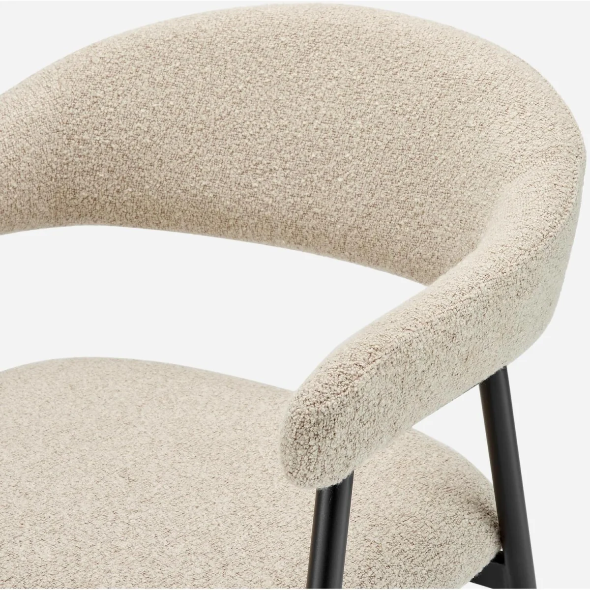 Adley Round Grey Concrete Effect Dining Table 4 Delos Chairs - Beige – image 10