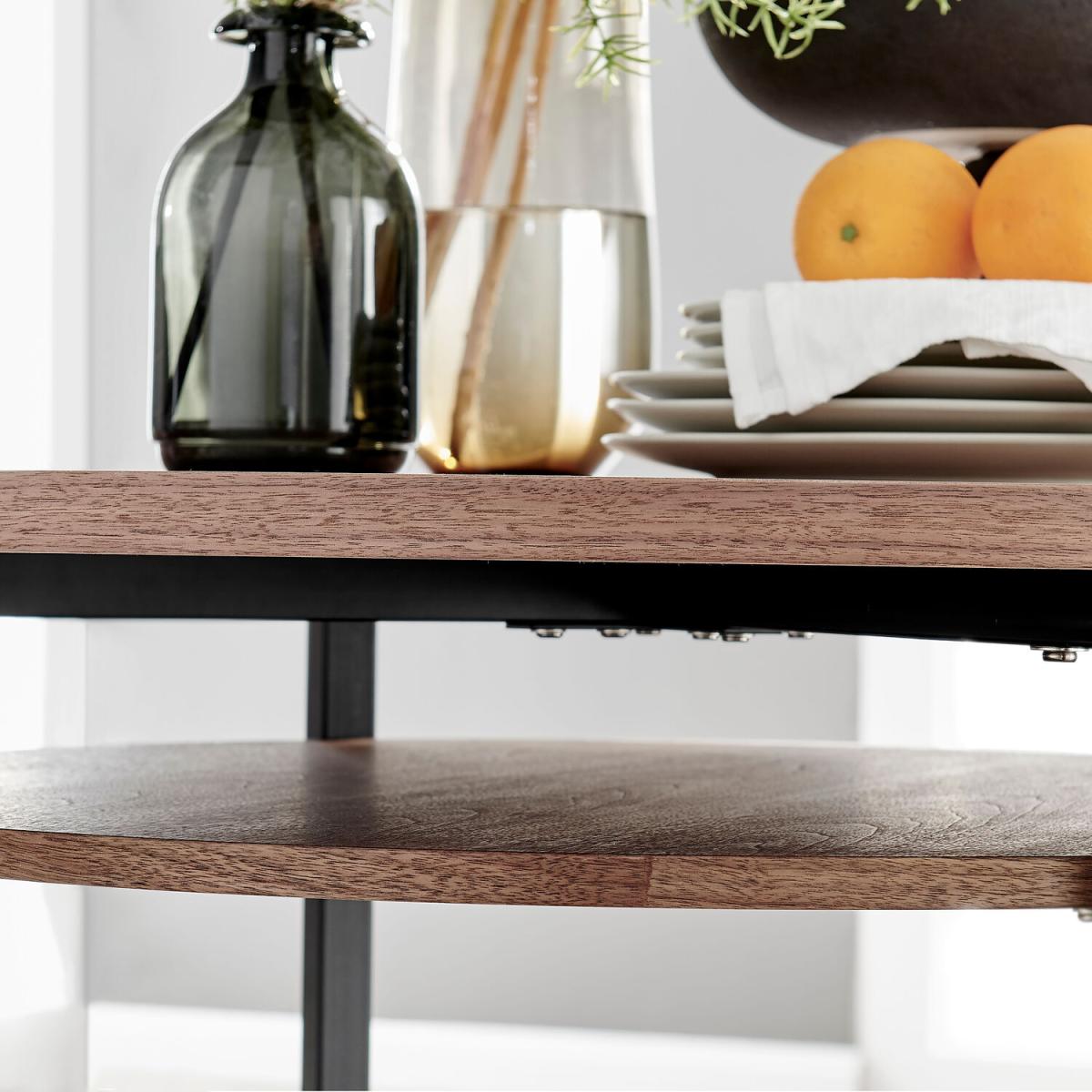 Adley Brown Wood Storage Dining Table and 4 Willow Chairs - Mustard – image 8