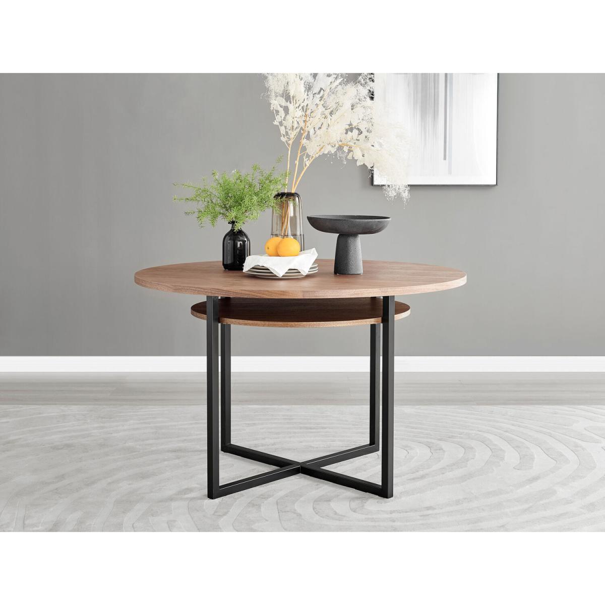 Adley Brown Wood Storage Dining Table and 4 Willow Chairs - Mustard – image 9
