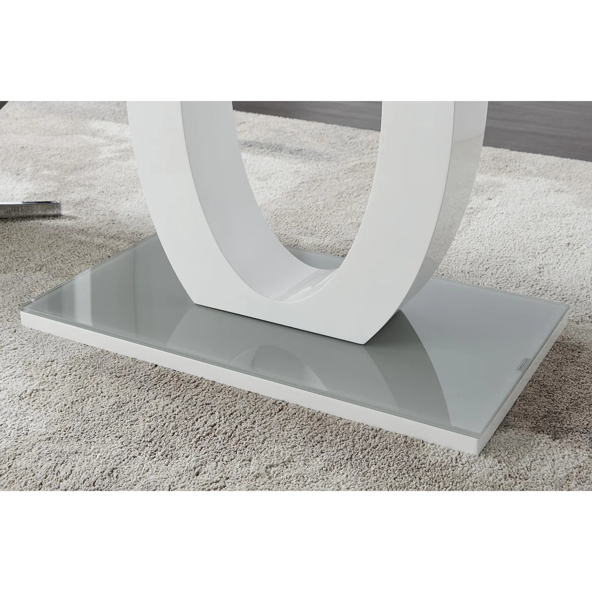 Giovani 6 Grey Dining Table with 6 Pesaro Black Leg Chairs - Blue – image 19