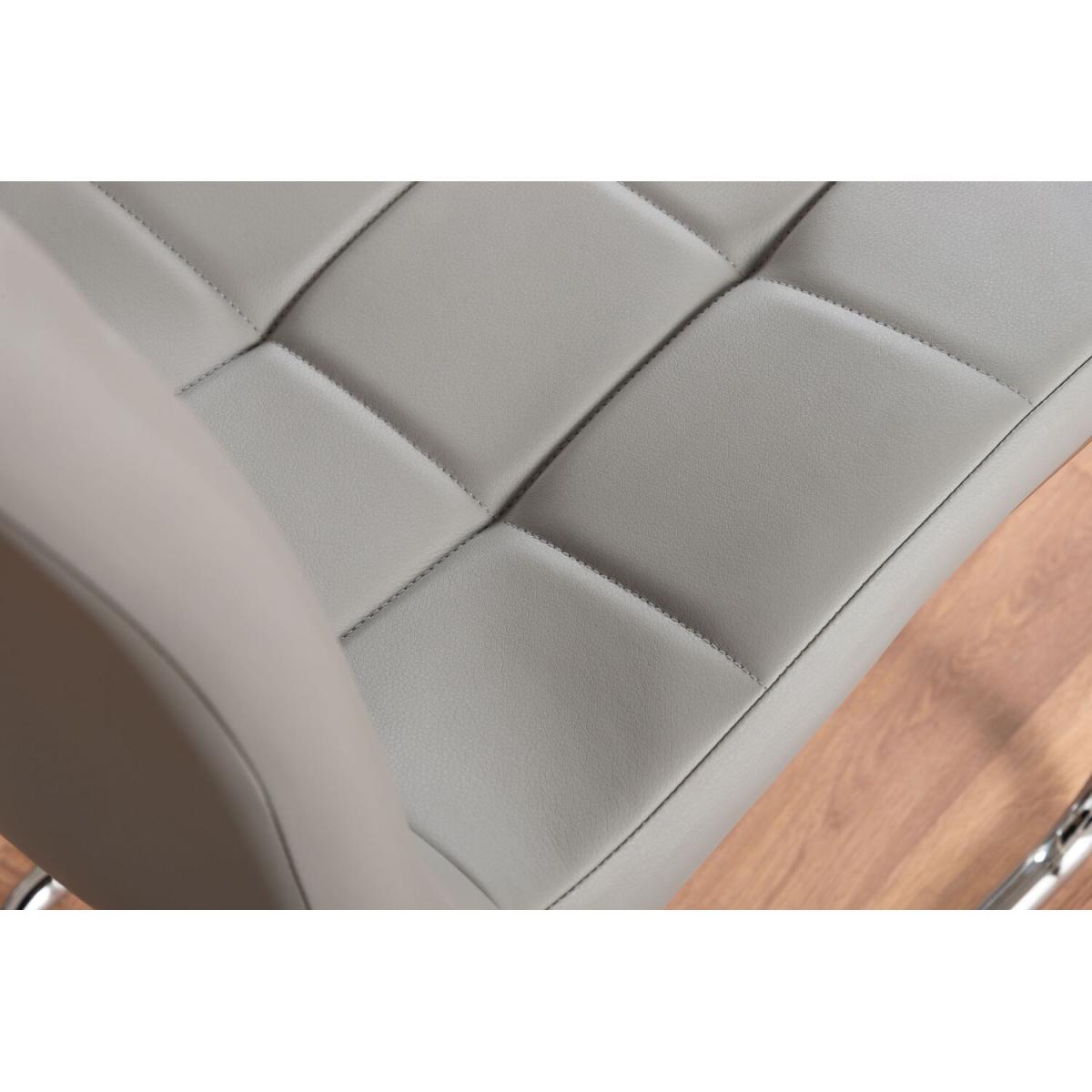 Palma White High Gloss Round Dining Table and 6 Murano Chairs - Grey – image 7