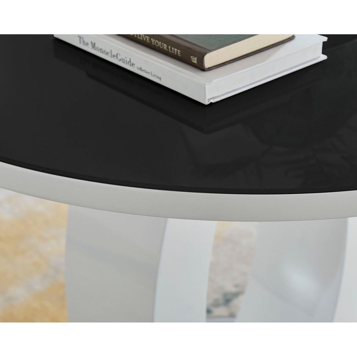Giovani Round BLACK 120cm Table 4 Corona Black Leg Chairs - Cappuccino – image 11
