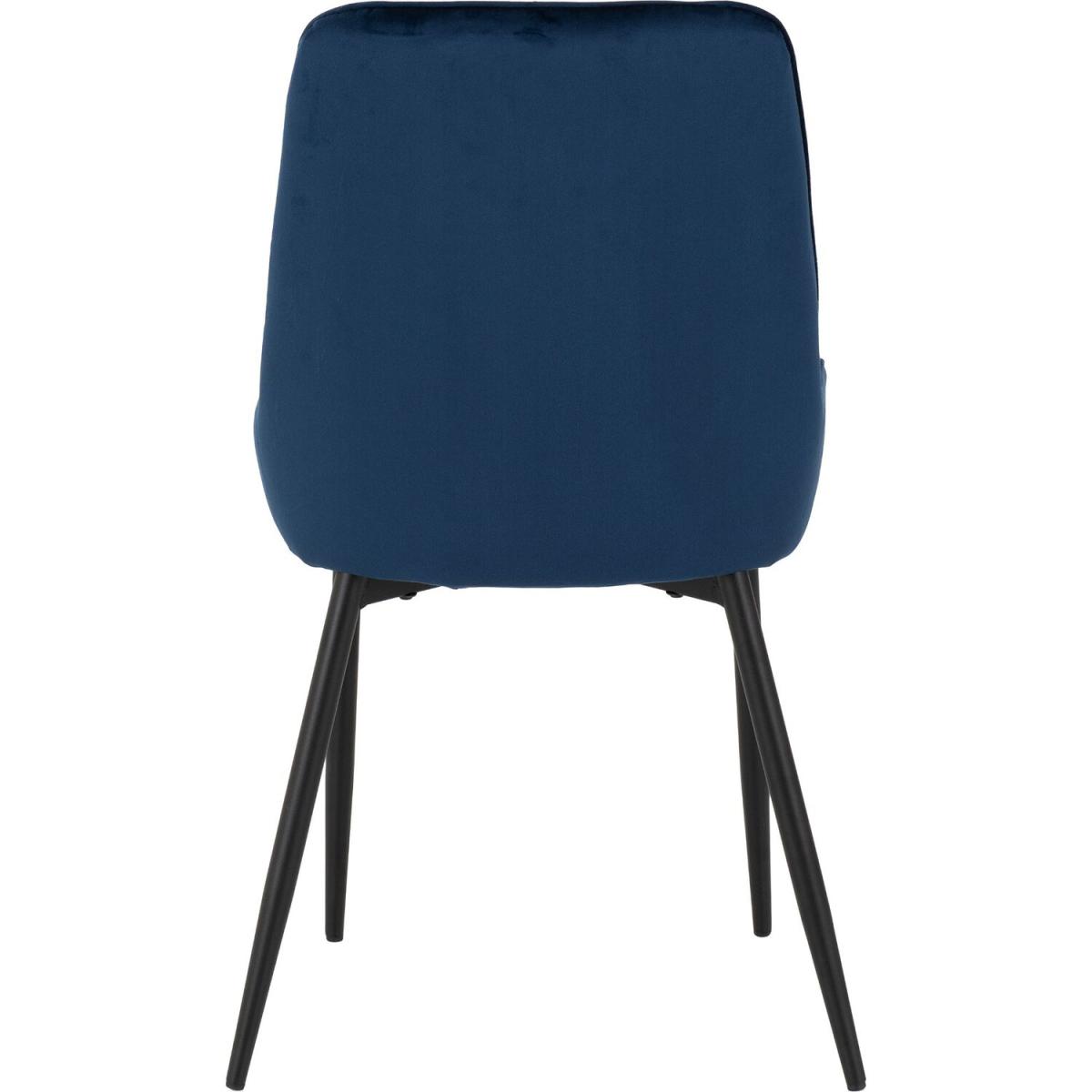 Quebec Straight Edge Dining Set with 4 Avery Chairs - Sapphire Blue Chairs – image 6