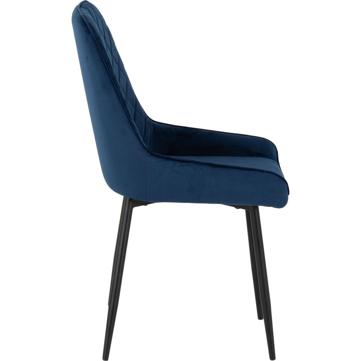 Quebec Straight Edge Dining Set with 4 Avery Chairs - Sapphire Blue Chairs – image 7