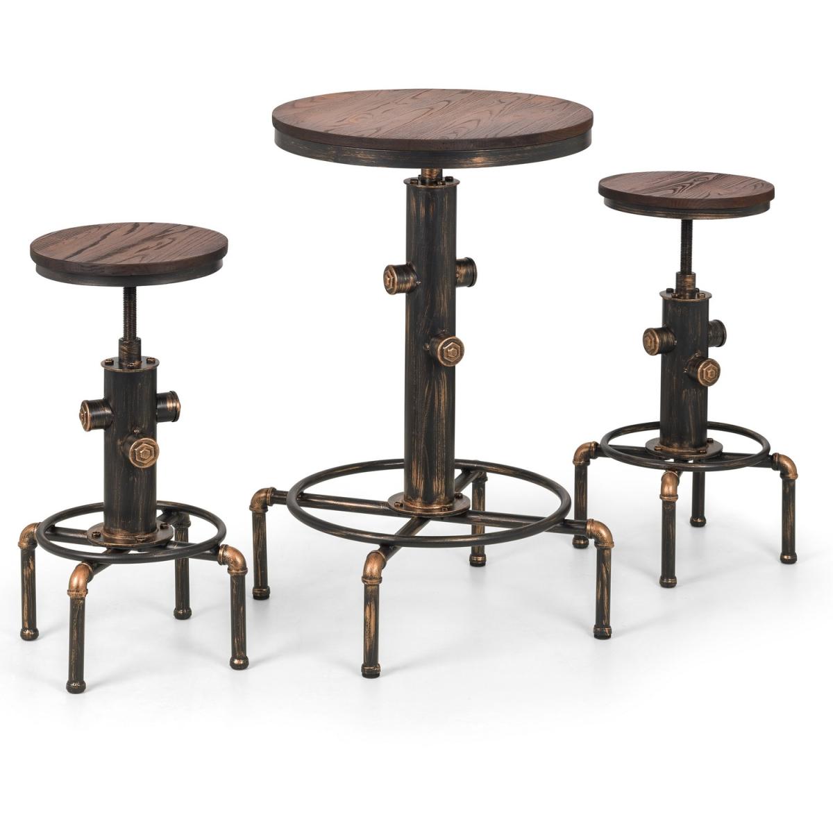 Rockport Bar Table and Stools Set - Brown – image 2