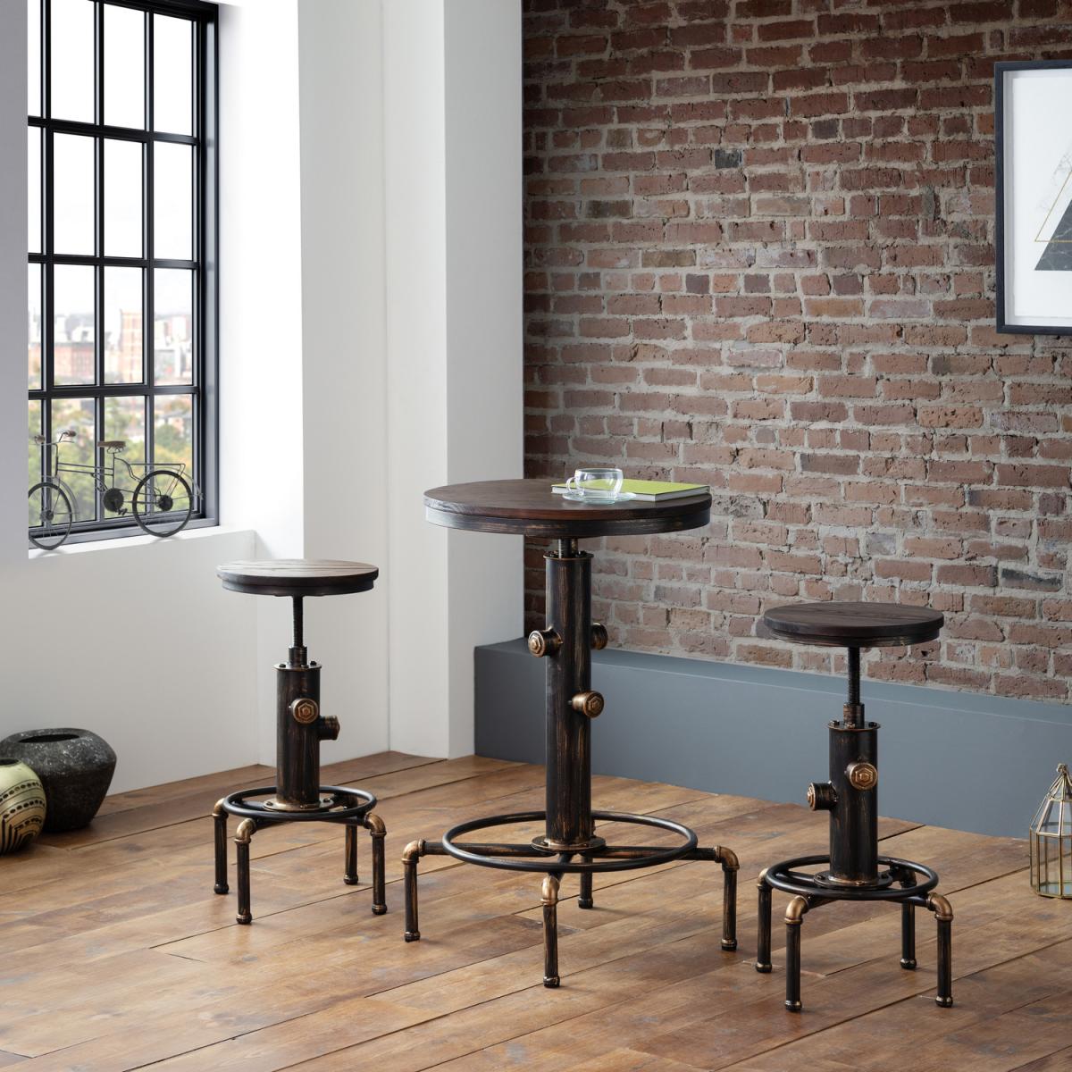 Rockport Bar Table and Stools Set - Brown – image 6