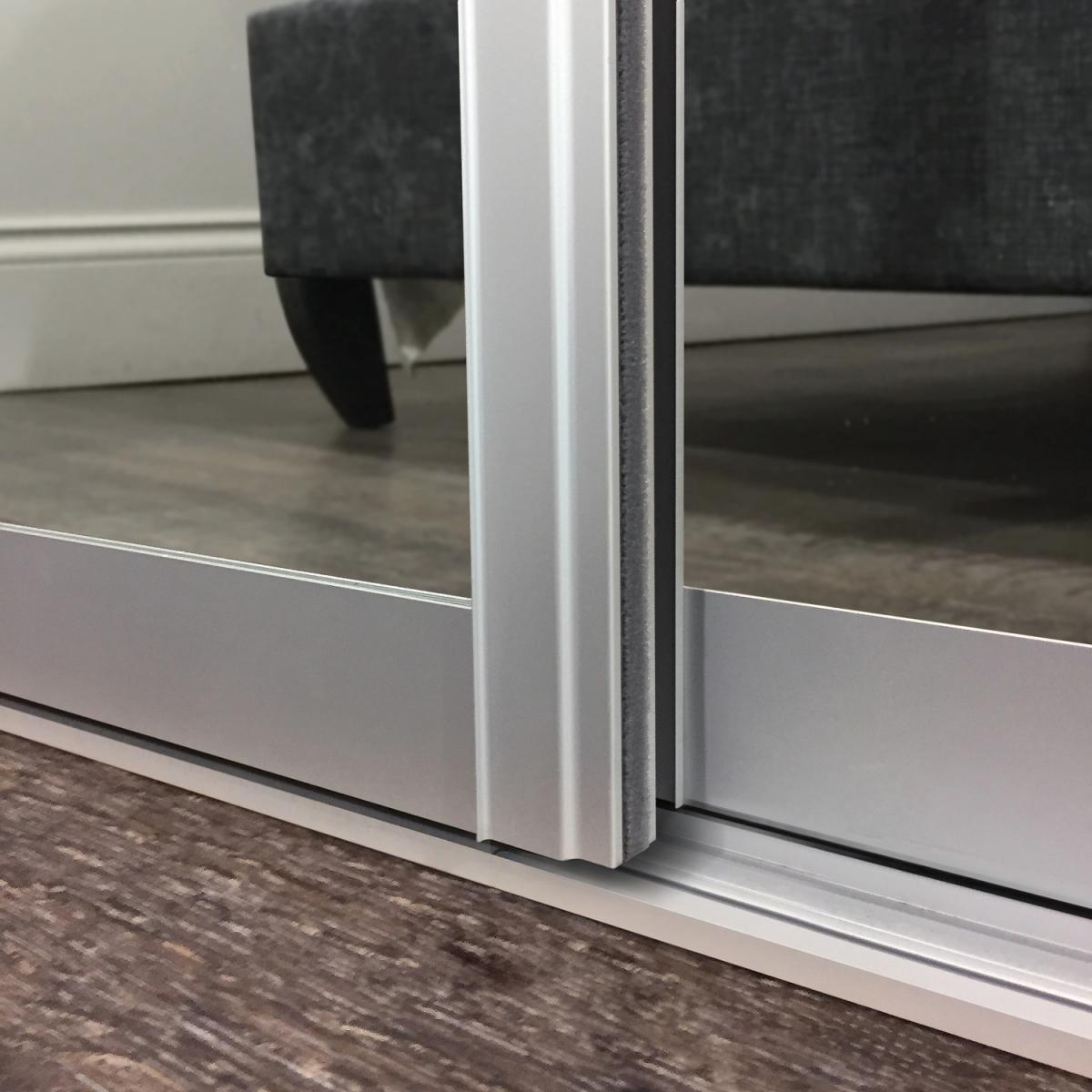 Spacepro Frame & 914mm Mirrored Contour Sliding Door Kit - Silver / 2 – image 6