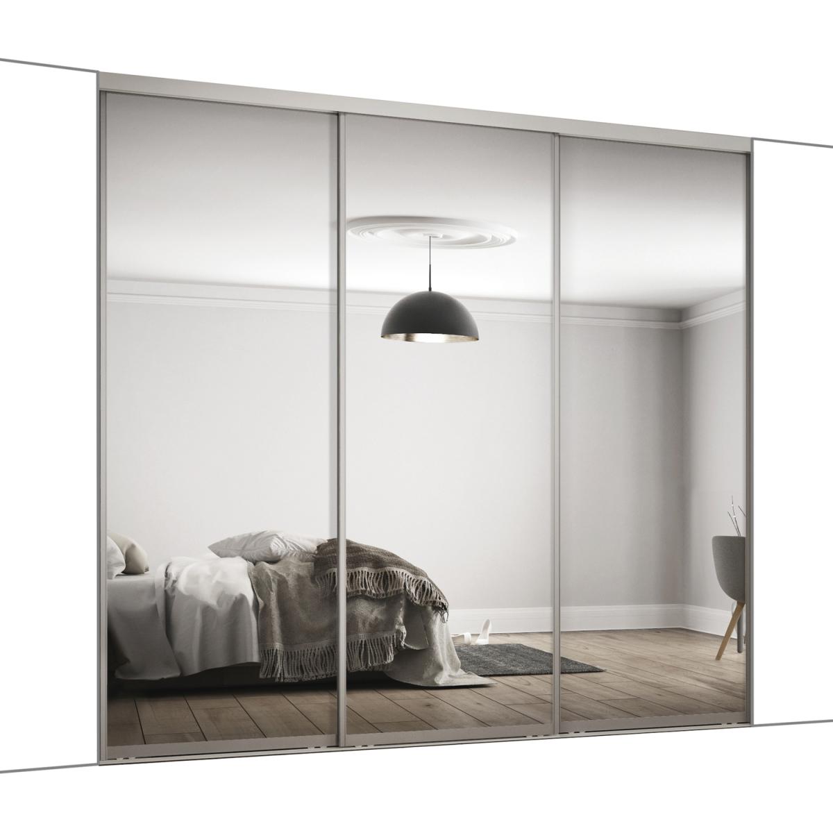 Spacepro Frame & 914mm Mirrored Contour Sliding Door Kit - Silver / 2 – image 7