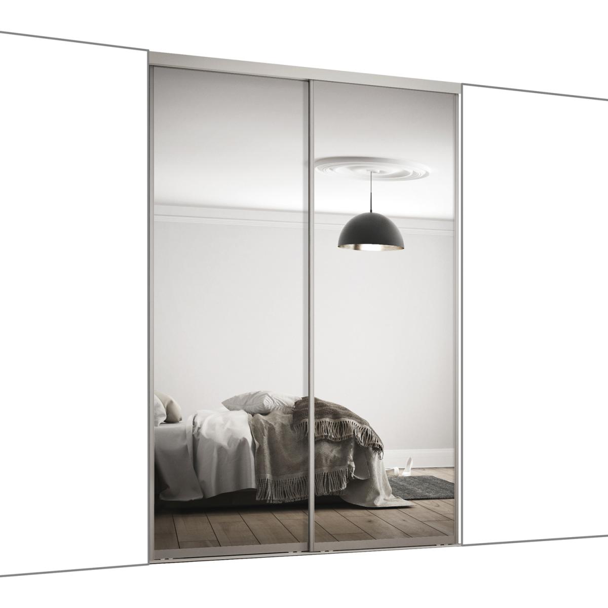 Spacepro Frame & 914mm Mirrored Contour Sliding Door Kit - Silver / 2 – image 8