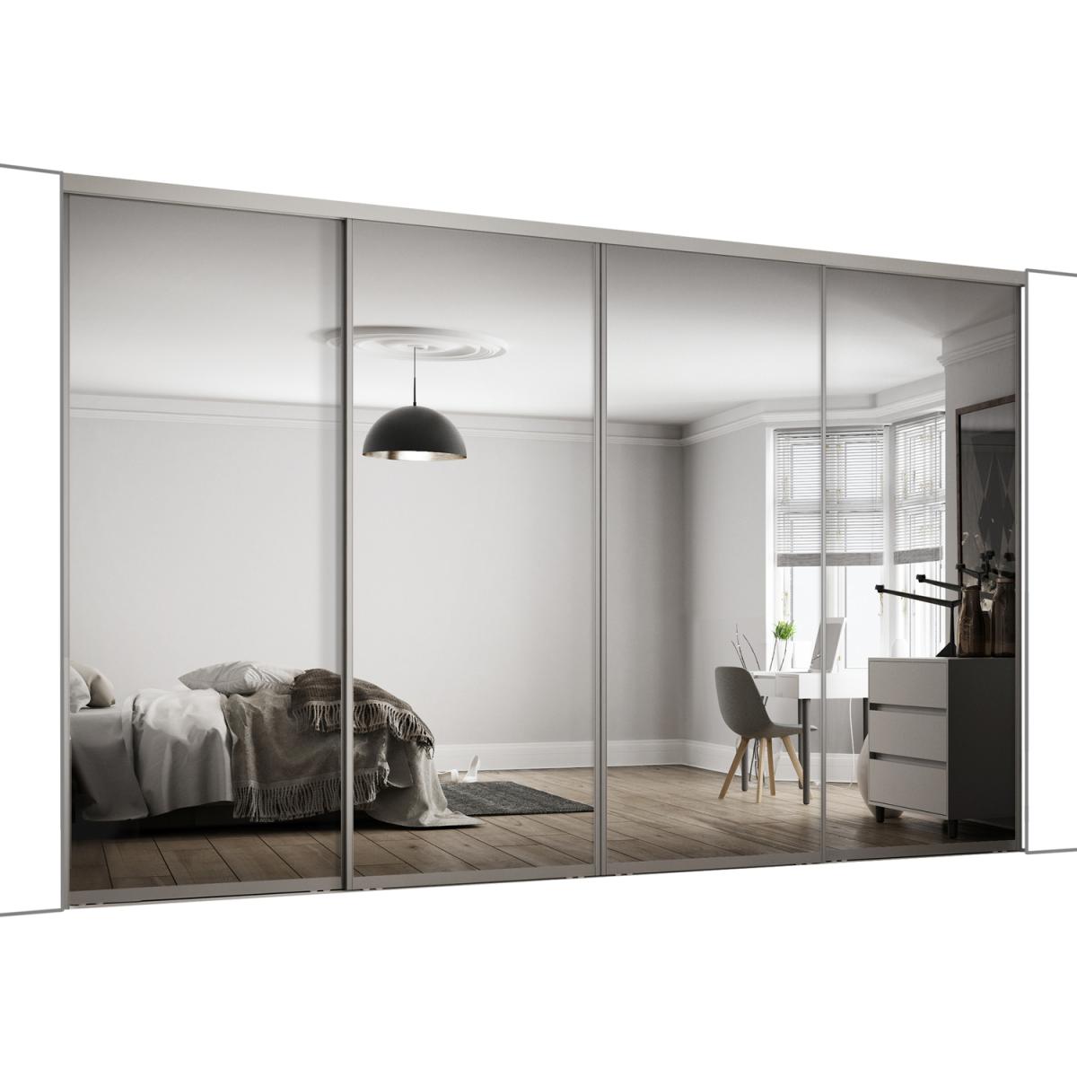 Spacepro Frame & 914mm Mirrored Contour Sliding Door Kit - Silver / 2 – image 9