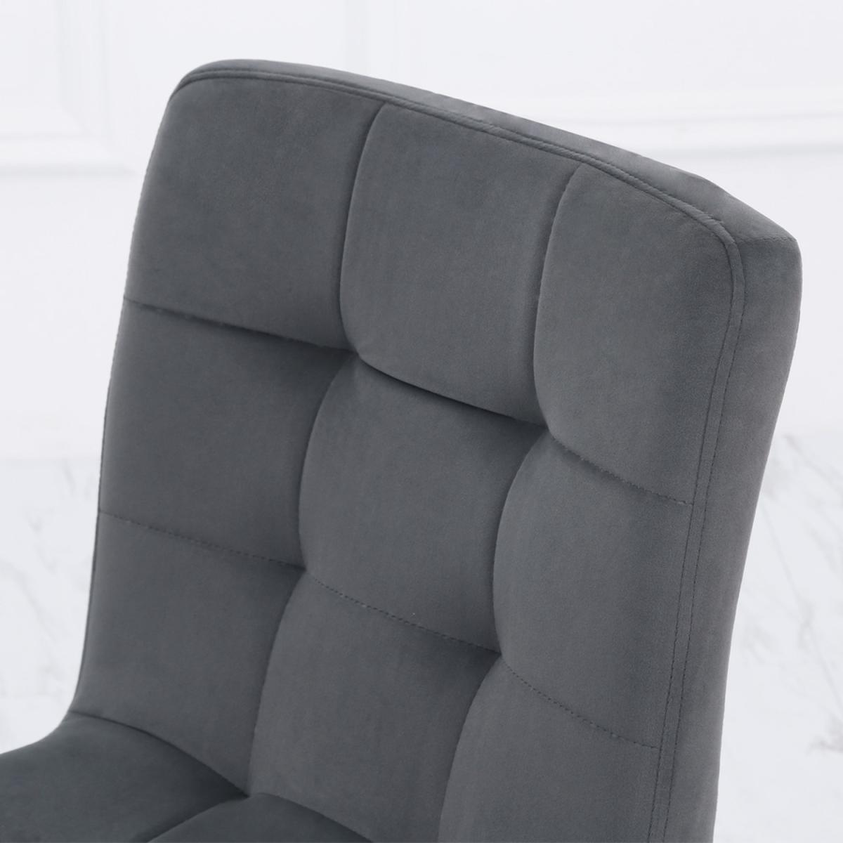 Frosted Velvet Upholstered Dining Chair(Set of 4) - Grey – image 4