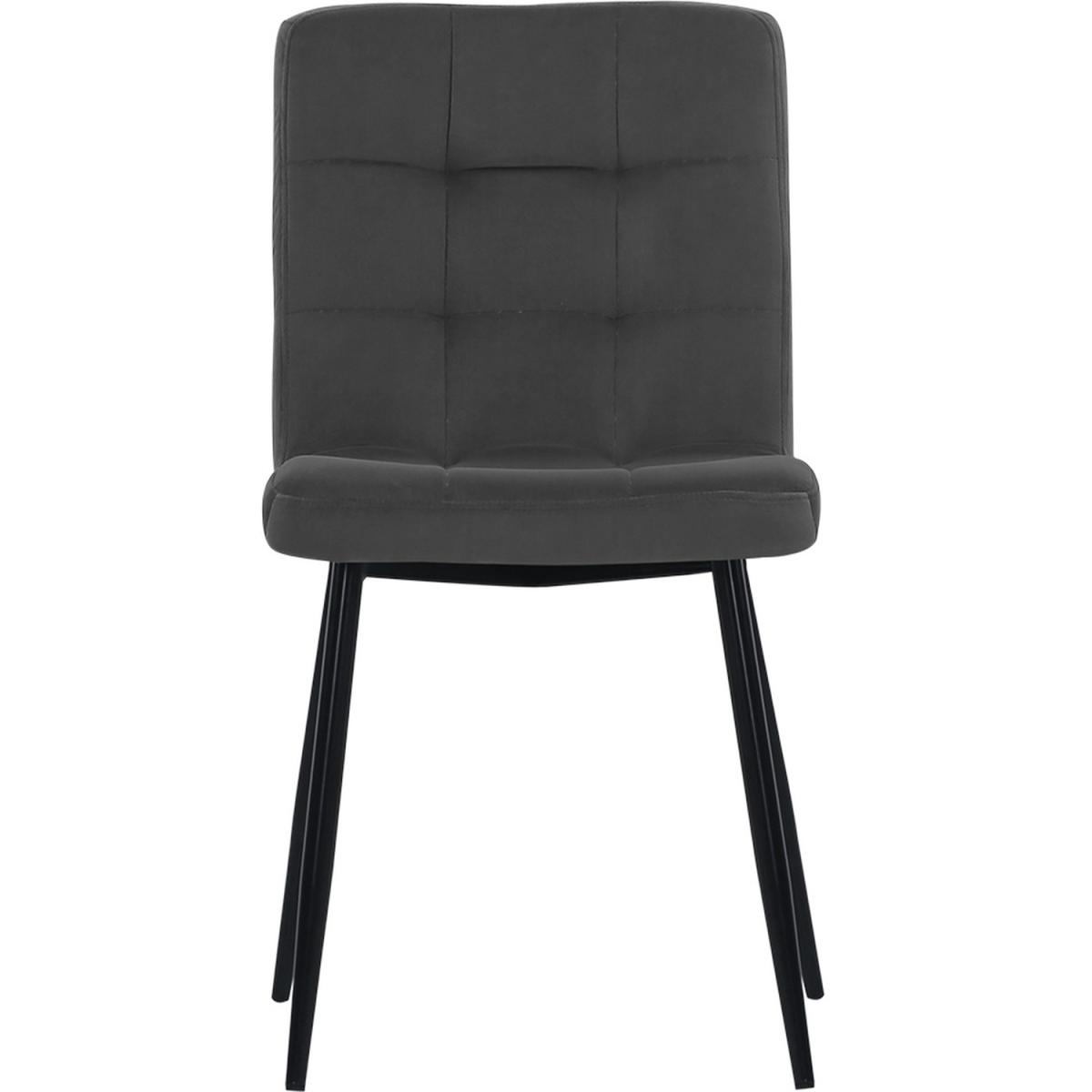 Frosted Velvet Upholstered Dining Chair(Set of 4) - Grey – image 6