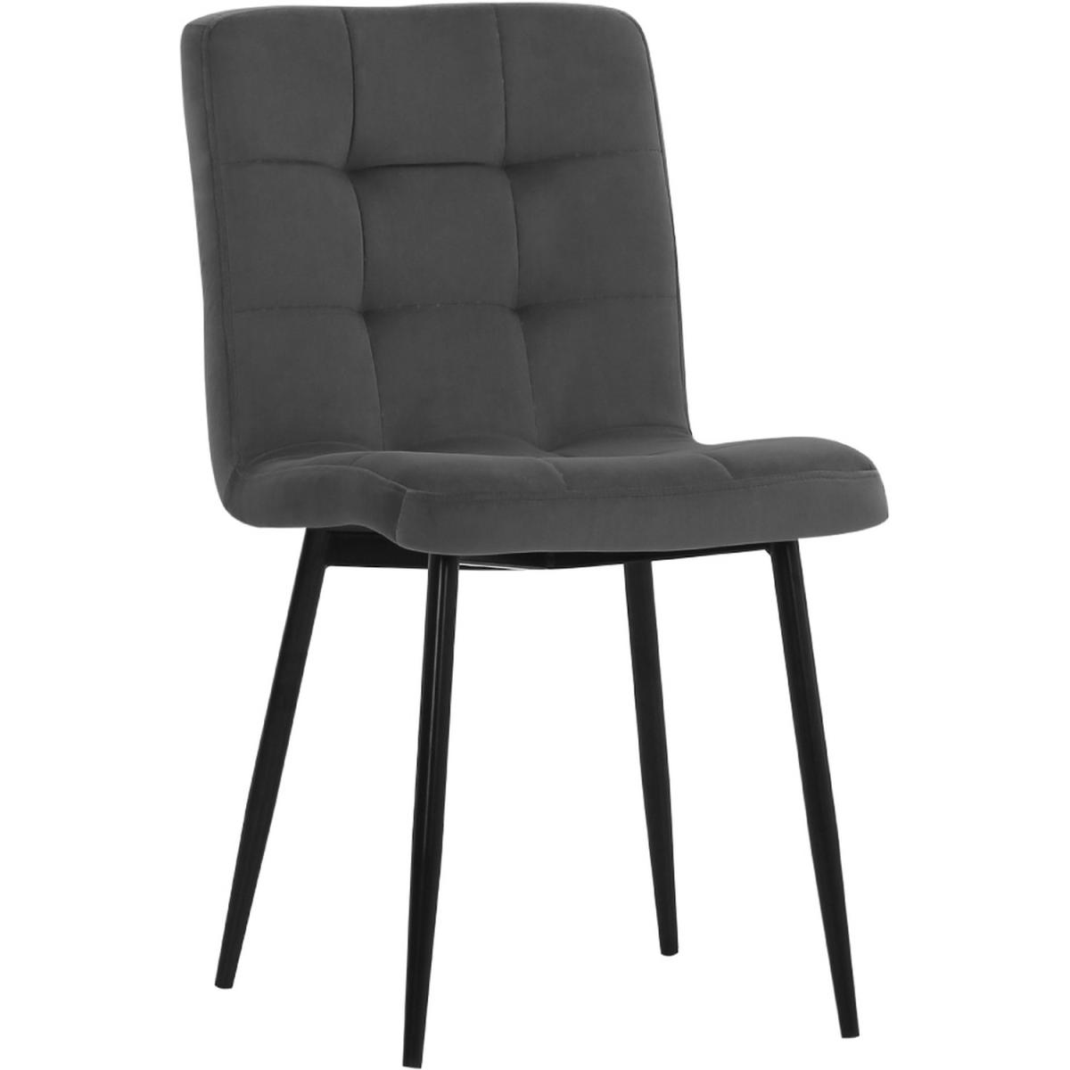 Frosted Velvet Upholstered Dining Chair(Set of 4) - Grey – image 7