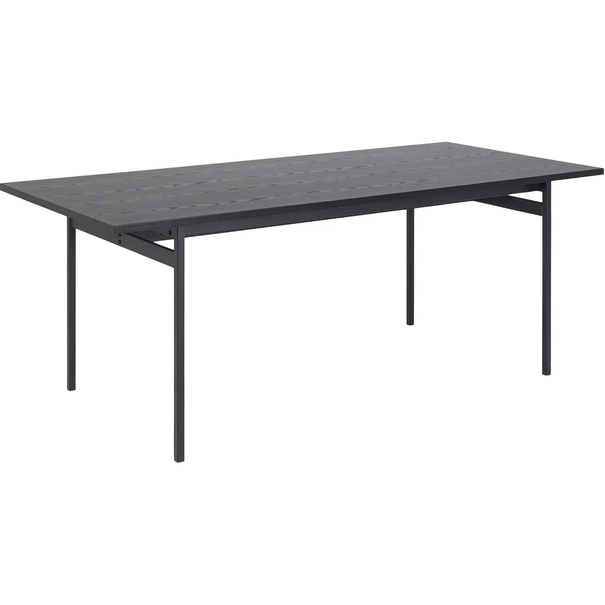 Angus Dining Table in Black 200x90cm includes 4 Carrie Swivel Dining Chairs in Sand - Black – image 5