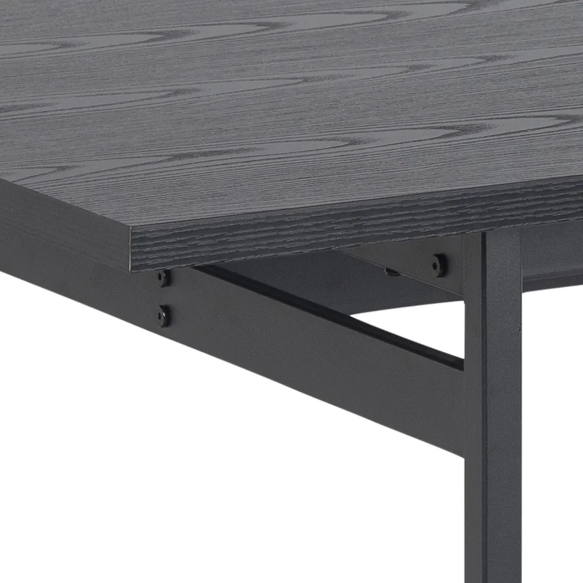 Angus Dining Table in Black 200x90cm includes 4 Carrie Swivel Dining Chairs in Sand - Black – image 7