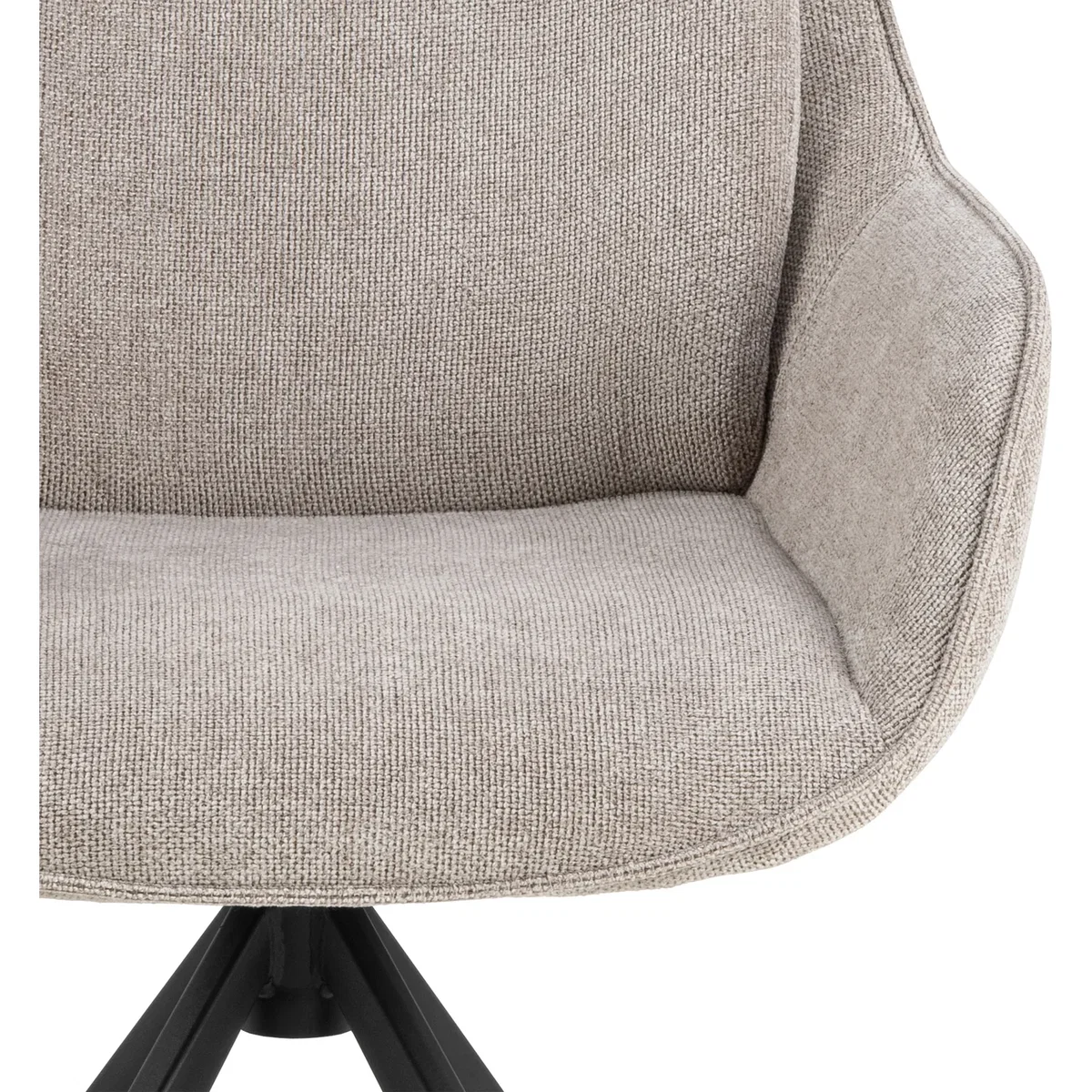 Angus Dining Table in Black 200x90cm includes 4 Carrie Swivel Dining Chairs in Sand - Black – image 10
