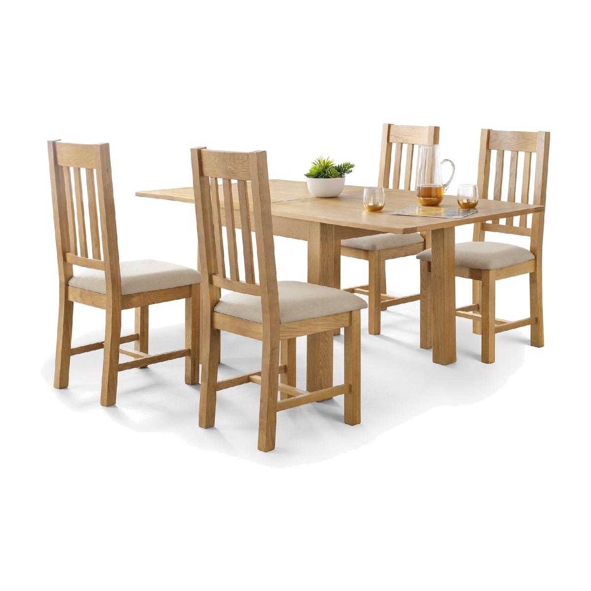Astoria Flip-Top Table and Hereford Chairs Set - Brown / 1 Table and 4 Chairs – image 1