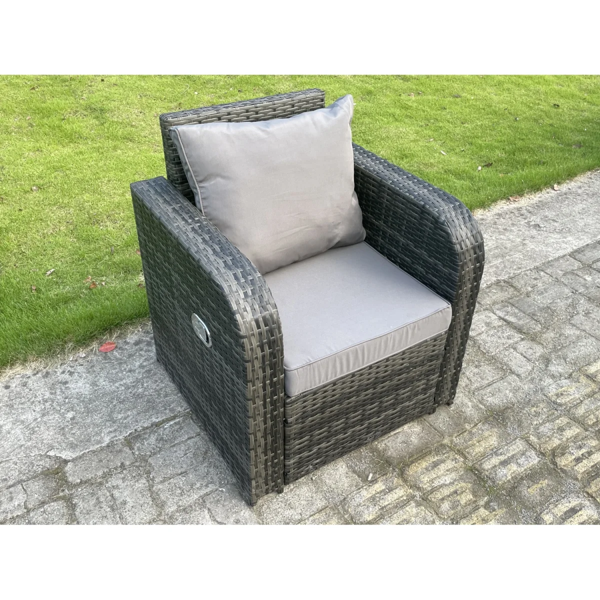 Rattan 4 Seater Adjustable Dining Set Love Sofa Reclining Chairs – image 4