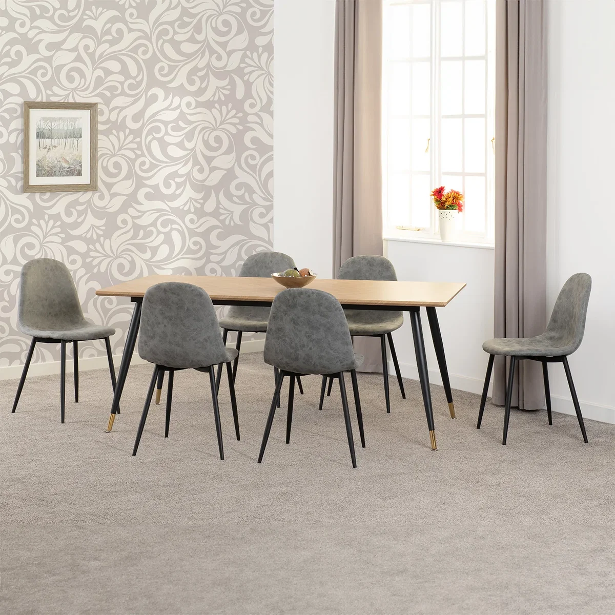Hamilton and Athens Large Dining Set - Grey – image 1