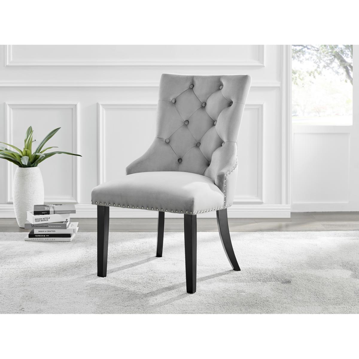 Athens White Marble Dining Table and 6 Belgravia Black Leg Chairs - Blue – image 14