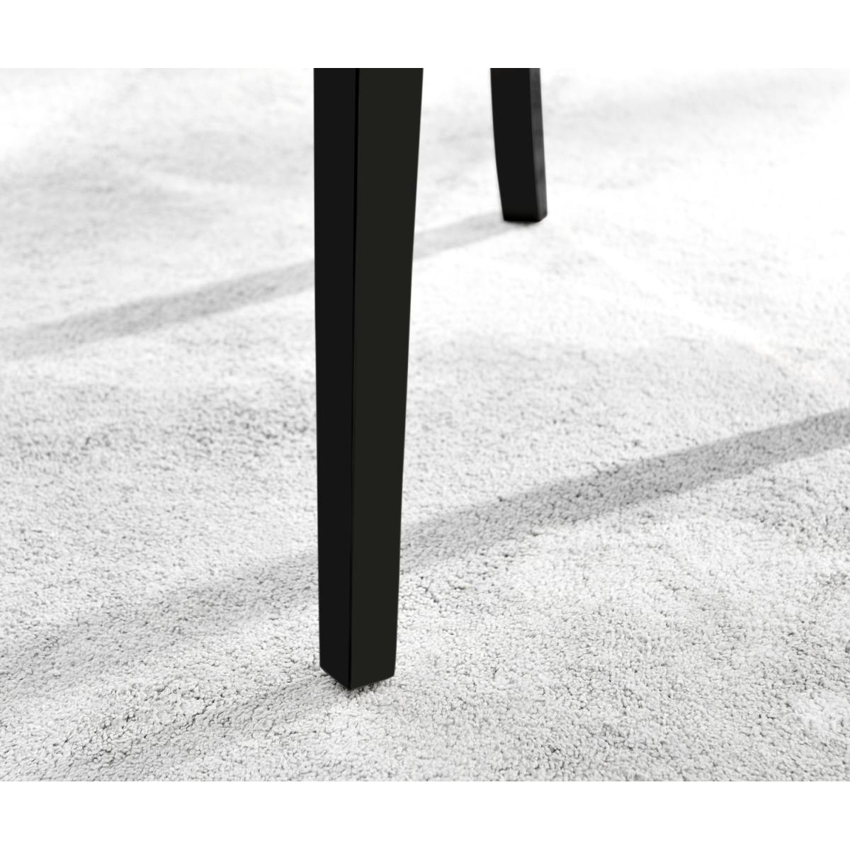 Athens White Marble Dining Table and 6 Belgravia Black Leg Chairs - Blue – image 20