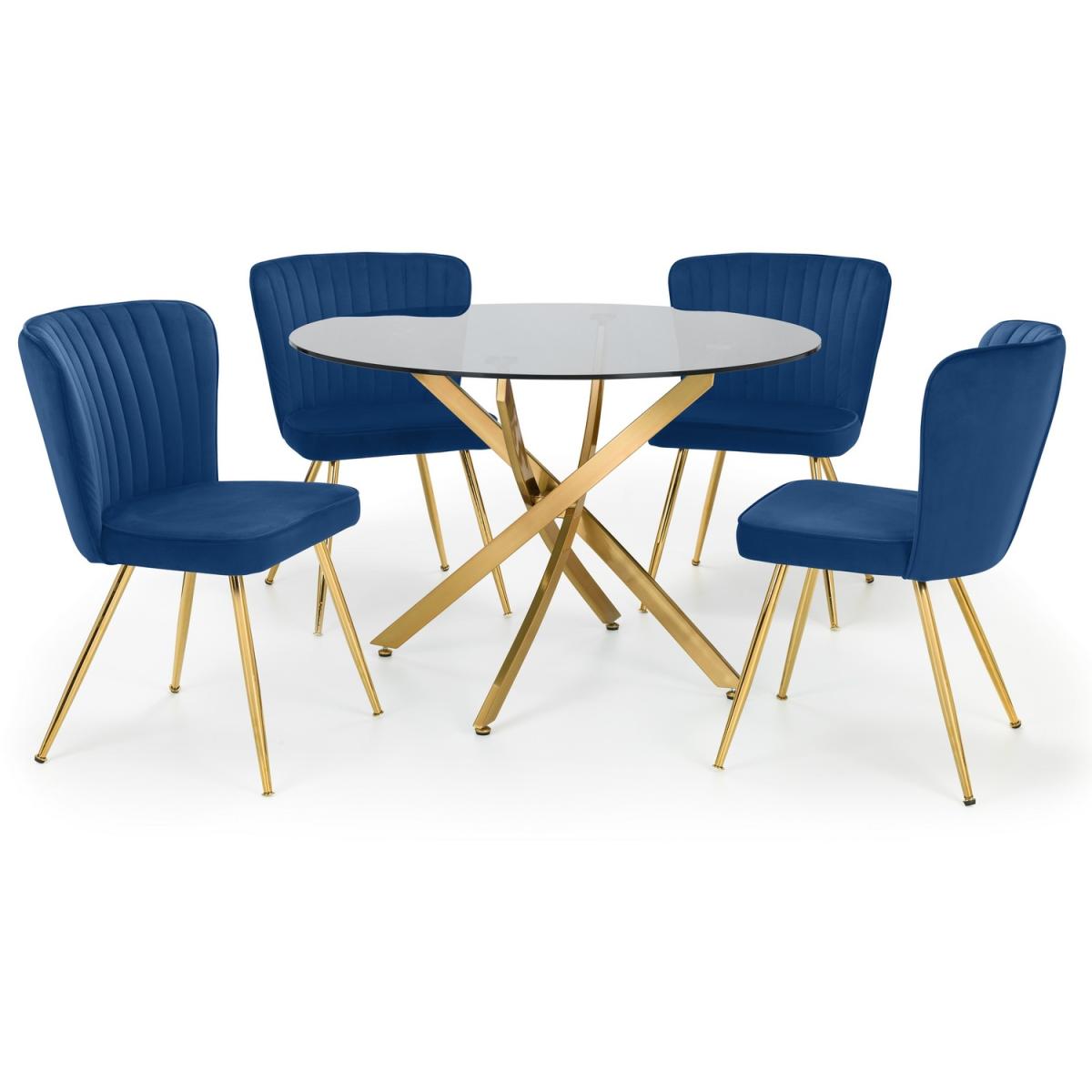 Monero Round Table and Cannes Chairs Set - Grey – image 3