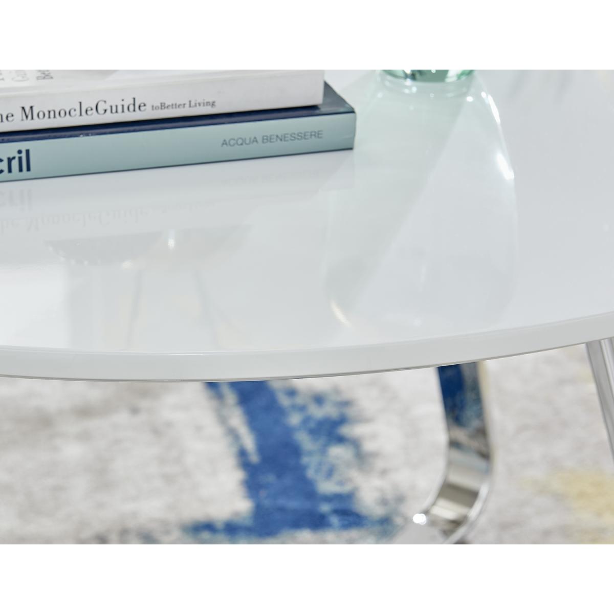 Santorini White Round Dining Table with 6 Pesaro Black Leg Chairs - Cream – image 3